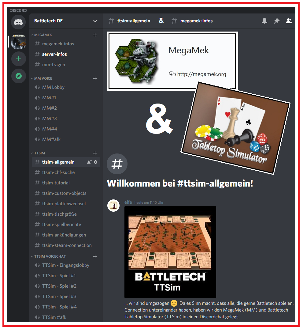 Fanszene: TTSim und MegaMek Discord verschmelzen zu Battletech DE