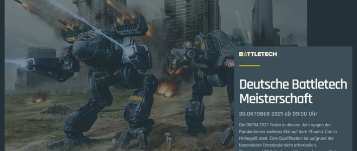 Deutsche Battletech Meisterschaft 2021 – Auf der Phoenix Con Deutsche Battletech Meisterschaft 2021 – Auf der Phoenix Con